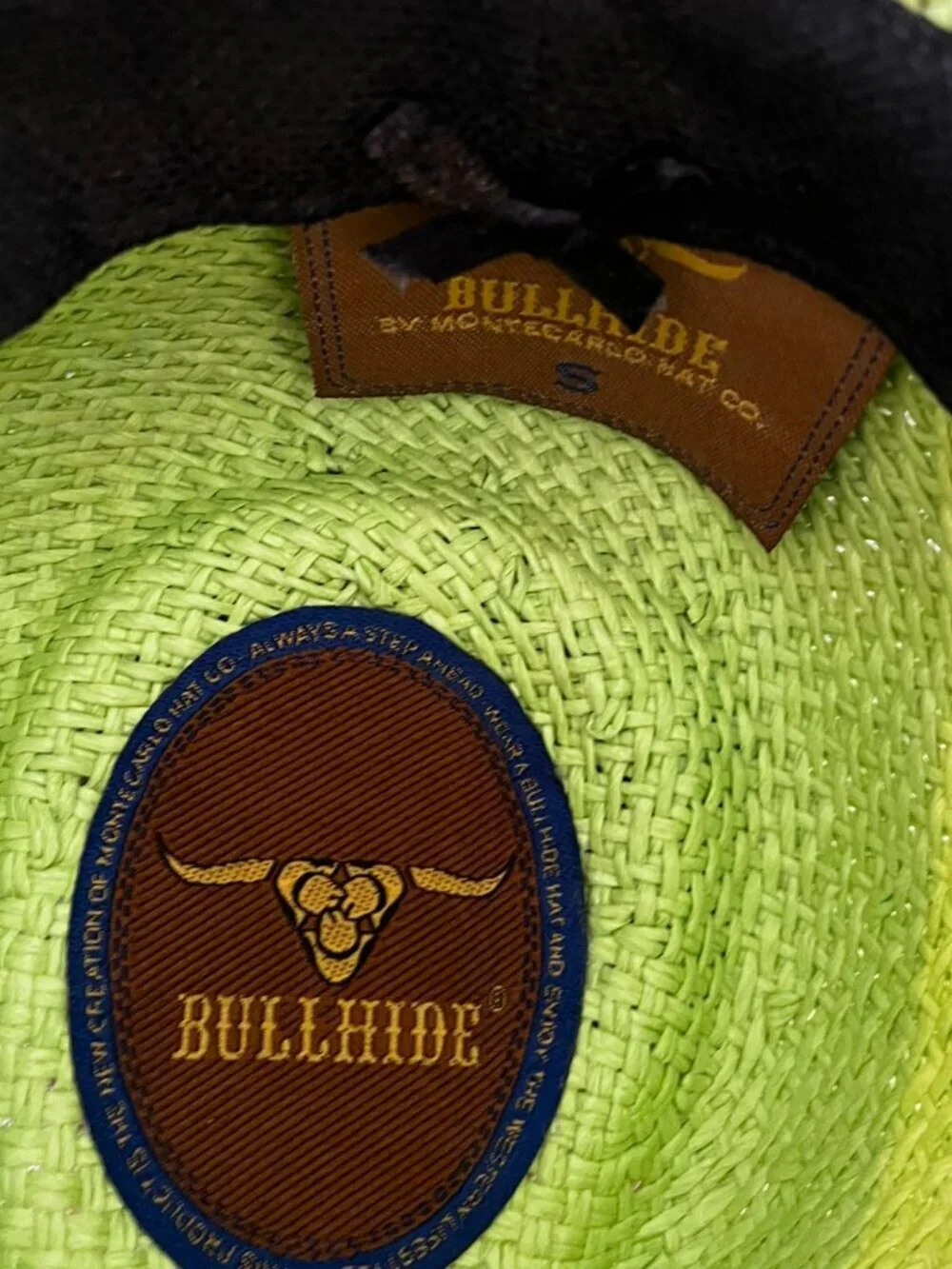 BullHide By Montecarlo Hat Green Straw Festival Concert Western Cowgirl Hat Szsm